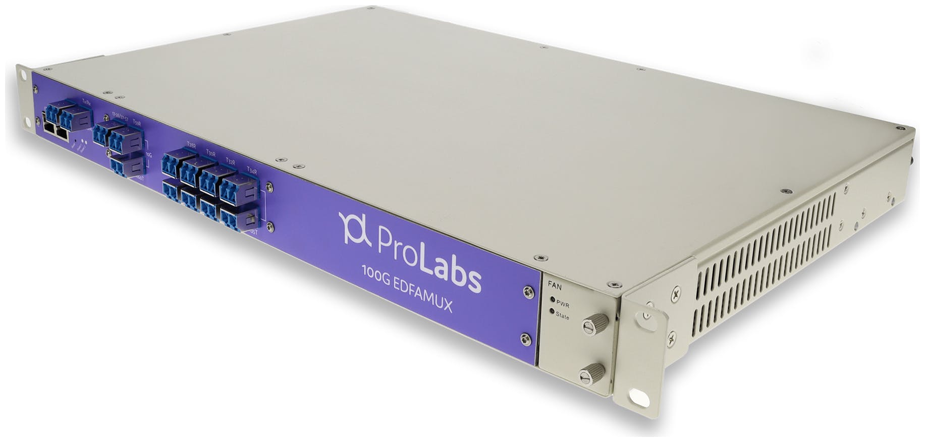8Ch Active MUX EDFAs and Tunable Dispersion Compensator, 8 x100G, 80km, Power Budget 18dB, Channels 20-27 C-Band 100Ghz