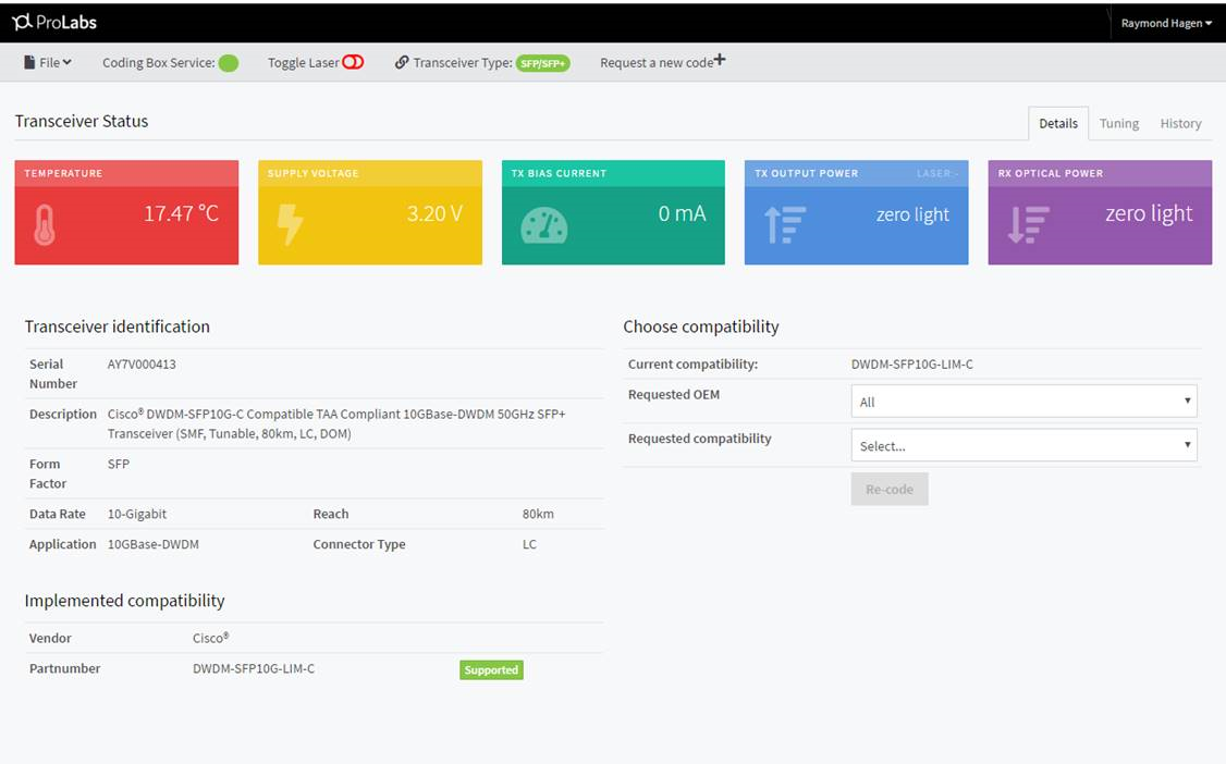 GUI status