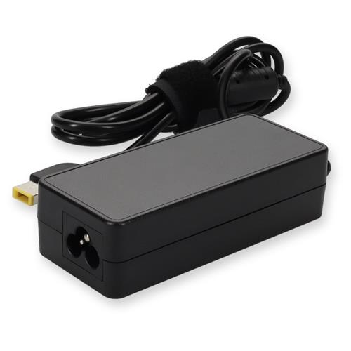 Picture of Lenovo® 0A36258 Compatible 65W 20V at 3.25A Black Slim Tip Laptop Power Adapter and Cable