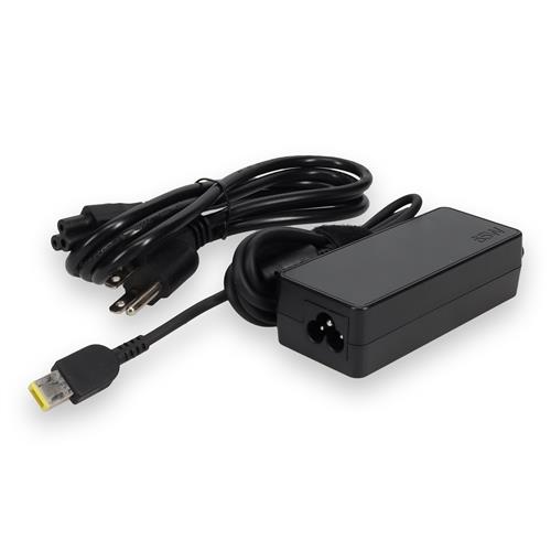 Picture of Lenovo® 0B47455 Compatible 65W 20V at 3.25A Black Slim Tip Laptop Power Adapter and Cable