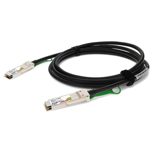 Picture of Calix® 100-05588 Compatible TAA Compliant 100GBase-CU QSFP28 to QSFP28 Direct Attach Cable (Passive Twinax, 2m, 30AWG, -40 to 85C)