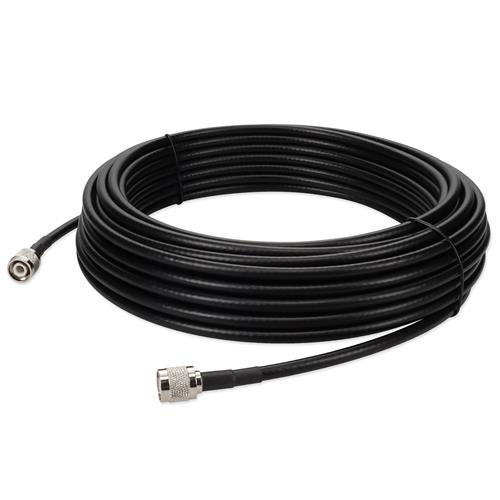 Picture of 25ft Cisco® 4G-CAB-LMR240-25 Compatible TNC (Male) to TNC (Female) Black Coaxial Simplex PVC Copper Patch Cable