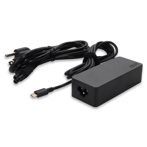 Picture of Lenovo 4X20M26268 Compatible 65W 20V at 3.25A Black USB-C Laptop Power Adapter and Cable