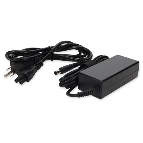 Picture of HP® 693711-001 Compatible 65W 18.5V at 3.5A Black 7.4 mm x 5.0 mm Laptop Power Adapter and Cable