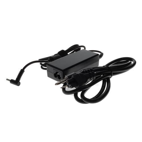 Picture of HP® 710412-001 Compatible 65W 19V at 3.33A Black 4.5 mm x 3.0 mm Laptop Power Adapter and Cable