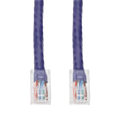 Picture of 6in Purple CAT 5E PVC Ethernet Cable Non-Booted RJ-45 M/M