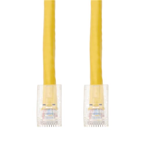 Picture of 6in Yellow CAT 5E PVC Ethernet Cable Non-Booted RJ-45 M/M