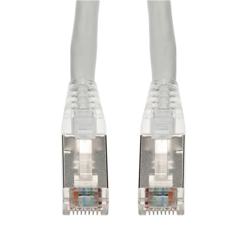 Picture of 100ft White CAT 6 Shielded PVC Ethernet Cable Snagless Easy Clear Boot RJ-45 M/M