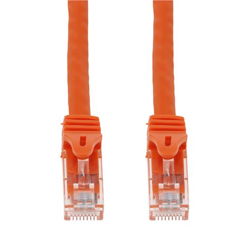 Picture of 100ft Orange CAT 6 PVC Ethernet Cable Snagless Easy Boot RJ-45 M/M