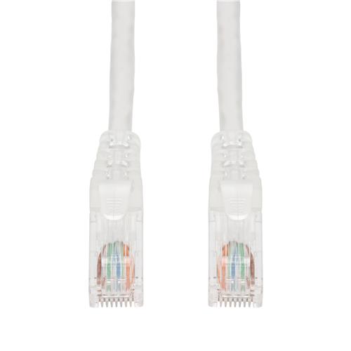 Picture of 10ft White CAT 6A PVC Ethernet Cable Snagless Easy Clear Boot TAA RJ-45 M/M