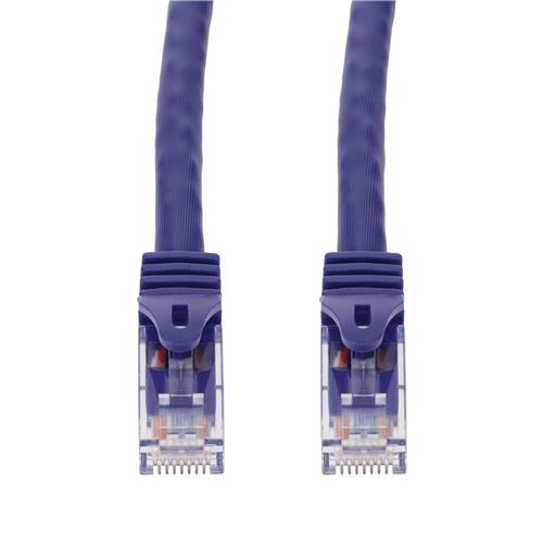 Picture of 10ft Purple CAT 6 PVC Ethernet Cable Snagless Easy Boot RJ-45 M/M