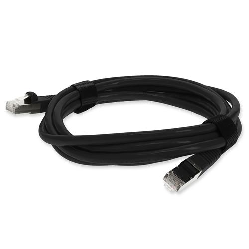 Picture of 10ft Black CAT 7 Shielded (S/FTP) PVC Ethernet Cable Snagless Bubble Boot RJ-45 M/M
