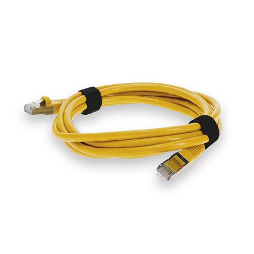 Picture of 10ft Yellow CAT 7 Shielded (S/FTP) PVC Ethernet Cable Snagless Bubble Boot RJ-45 M/M