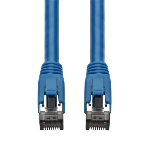 Picture of 10ft Blue CAT 8 Shielded (S/FTP) PVC Ethernet Cable Snagless Easy Boot RJ-45 M/M