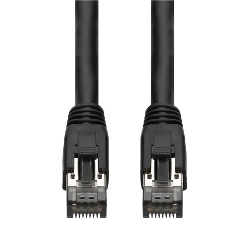 Picture of 10ft Black CAT 8 Shielded (S/FTP) PVC Ethernet Cable Snagless Easy Boot RJ-45 M/M