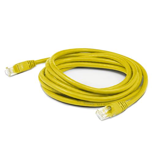 Picture of 10m Yellow CAT 6 Shielded Plenum-Rated Ethernet Cable Snagless Easy Clear Boot RJ-45 M/M