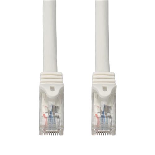 Picture of 11ft White CAT 6 PVC Ethernet Cable Snagless Easy Boot RJ-45 M/M