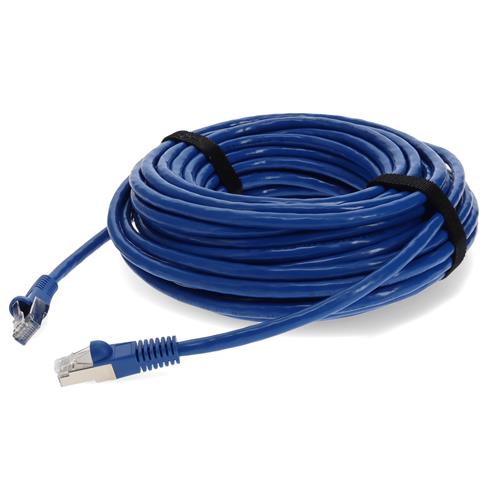 Picture of 11ft Blue CAT 7 Shielded (S/FTP) PVC Ethernet Cable Snagless Bubble Boot RJ-45 M/M
