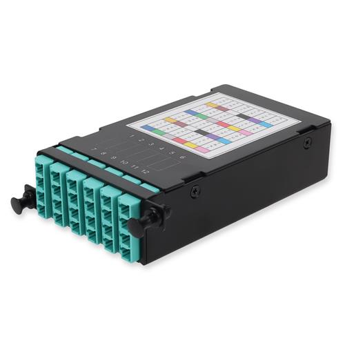 Picture for category 14-Bay Cassette 24-Fiber MPO In, 12 LC Duplex Out, Multi-mode Duplex OM4 - MPO type A