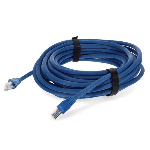 Picture of 25-Pieces of 15ft Blue CAT 6A PVC Ethernet Cables Snagless Bubble Boot RJ-45 M/M