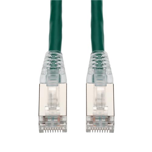 Picture of 15ft Green CAT 6 Shielded PVC Ethernet Cable Snagless Easy Clear Boot RJ-45 M/M