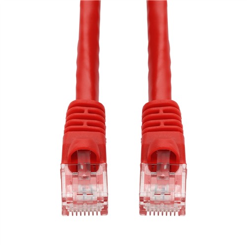 Picture of 16ft Red CAT 6 PVC Ethernet Cable Snagless Bubble Boot RJ-45 M/M