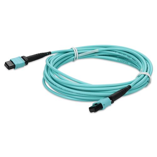 Picture of 2m MPO/UPC to MPO/UPC Aqua OM4 OFNR (Riser-Rated) 16-Strand Fiber Patch Cable
