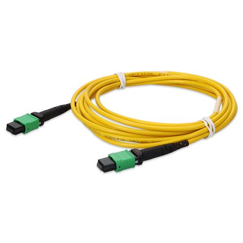 Picture of 2m MPO/APC to MPO/APC Yellow OS2 OFNR (Riser-Rated) 16-Strand SMF Fiber Patch Cable