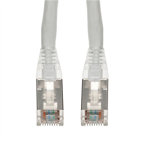 Picture of 19ft White CAT 6 Shielded PVC Ethernet Cable Snagless Easy Clear Boot RJ-45 M/M