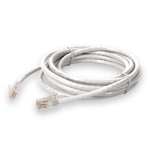 Picture of 1ft White CAT 6 PVC Ethernet Cable Non-Booted RJ-45 M/M