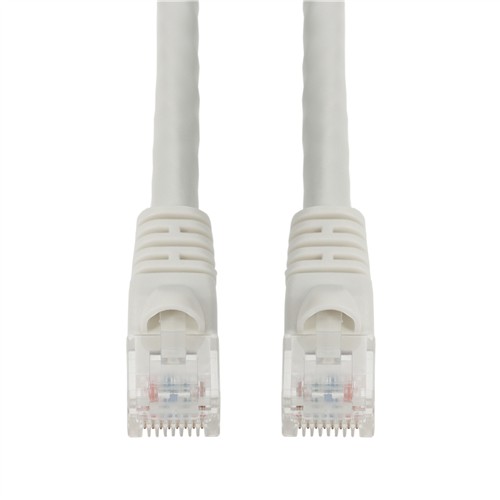 Picture of 10-Pack 10ft White CAT 6 PVC Ethernet Cable Snagless Bubble Boot RJ-45 M/M Bulk Bag Packaged, No Twist Ties