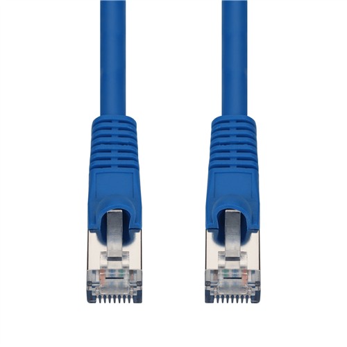 Picture of 10-Pack 10ft Blue CAT 7 Shielded (S/FTP) PVC Ethernet Cable Snagless Bubble Boot RJ-45 M/M Bulk Bag Packaged, No Twist Ties