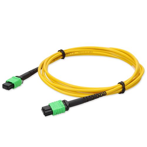 Picture of 2m MPO/APC to MPO/APC Yellow OS2 OFNR (Riser-Rated) 24-Strand SMF Fiber Patch Cable