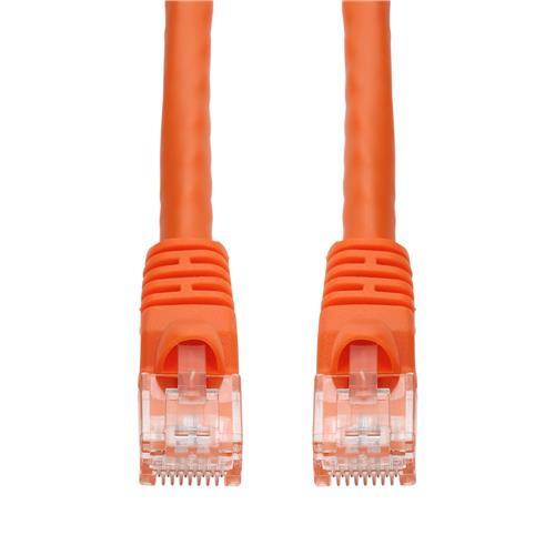 Picture of 2ft Orange CAT 6A PVC Ethernet Cable Snagless Bubble Boot RJ-45 M/M