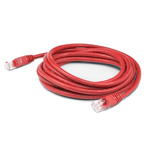 Picture of 2ft Red CAT 6A Shielded PVC Ethernet Cable Snagless Easy Clear Boot RJ-45 M/M