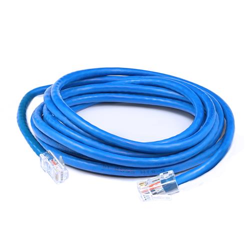 Picture of 2ft Blue CAT 6A Shielded PVC Ethernet Cable Snagless Easy Clear Boot RJ-45 M/M