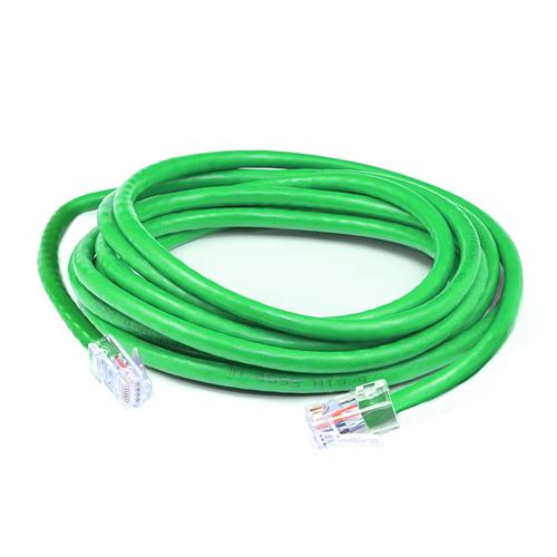 Picture of 2ft Green CAT 6A Shielded PVC Ethernet Cable Snagless Easy Clear Boot RJ-45 M/M