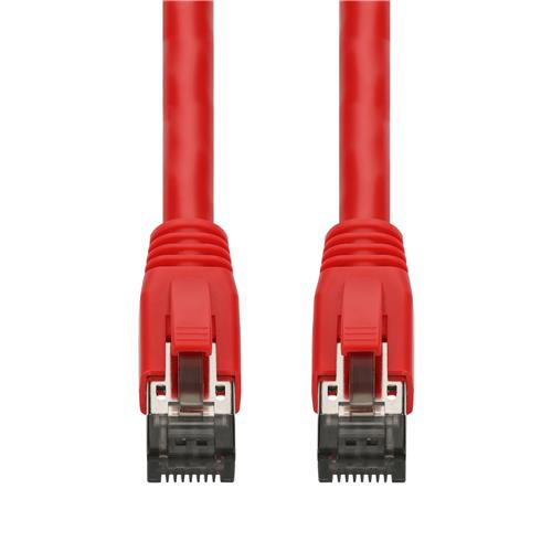 Picture of 2ft Red CAT 8 Shielded (S/FTP) PVC Ethernet Cable Snagless Easy Boot RJ-45 M/M