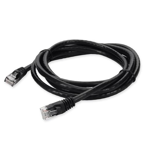 Picture of 3.5ft Black CAT 6 PVC Ethernet Cable Snagless Bubble Boot RJ-45 M/M