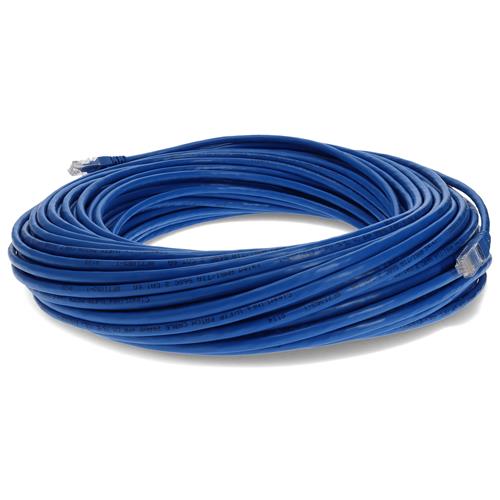 Picture of 25-Pieces of 300ft Blue CAT 6A PVC Ethernet Cables Snagless Bubble Boot RJ-45 M/M
