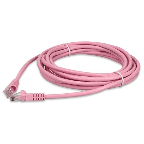 Picture of 34ft Pink CAT 6 PVC Ethernet Cable Snagless Bubble Boot RJ-45 M/M
