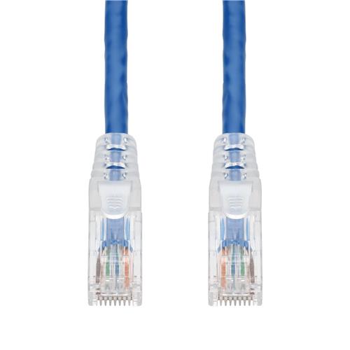 Picture of 34in Blue CAT 6 PVC Ethernet Cable Snagless Clear-Claw RJ-45 M/M with Serialized Labeled Ends