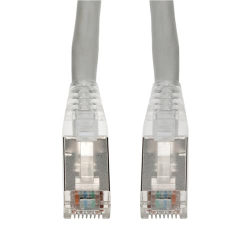 Picture of 45ft Gray CAT 6A Shielded PVC Ethernet Cable Snagless Easy Clear Boot RJ-45 M/M