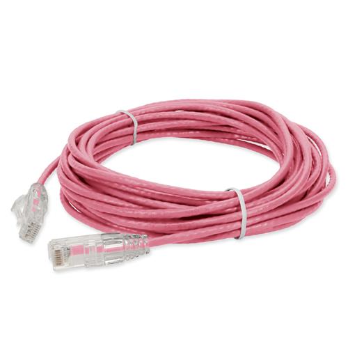Picture of 45ft Pink CAT 6 Slim PVC Ethernet Cable Snagless Clear-Claw RJ-45 M/M