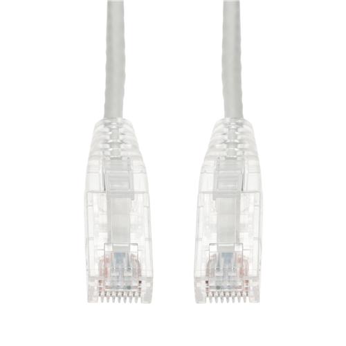 Picture of 45ft White CAT 6 Slim PVC Ethernet Cable Snagless Clear-Claw RJ-45 M/M