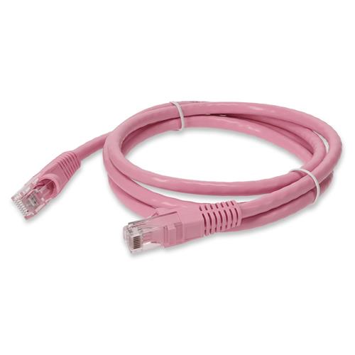 Picture of 5ft Pink CAT 6 PVC Ethernet Cable Snagless Bubble Boot RJ-45 M/M