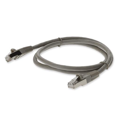 Picture of 5ft Gray CAT 6 Shielded PVC Ethernet Cable Snagless Easy Clear Boot TAA RJ-45 M/M