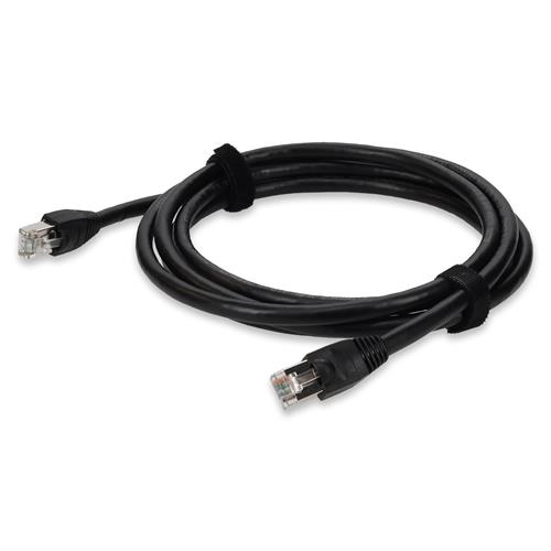 Picture of 6ft Black CAT 6 Shielded PVC Ethernet Cable Snagless Easy Clear Boot RJ-45 M/M