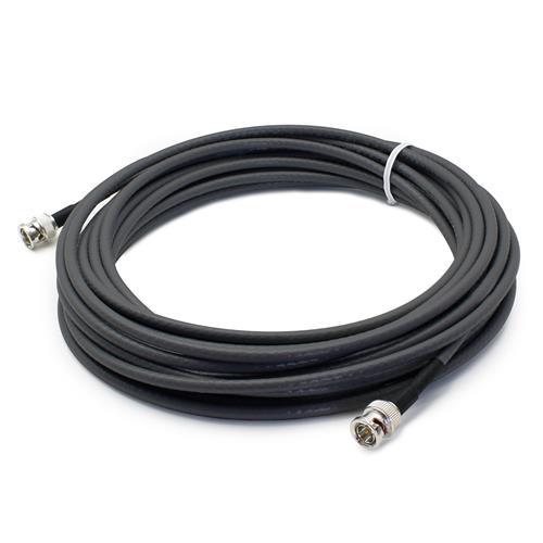 Picture of 32.8ft BNC (Male) to BNC (Male) Black Coaxial Simplex Plenum-Rated Copper Patch Cable