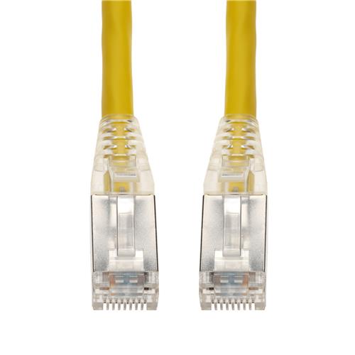 Picture of 7ft Yellow CAT 6 Shielded PVC Ethernet Cable Snagless Easy Clear Boot RJ-45 M/M